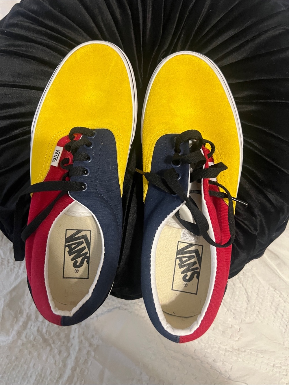 Vans Tri-Color Low Top Sneakers - Yellow/Navy/Red